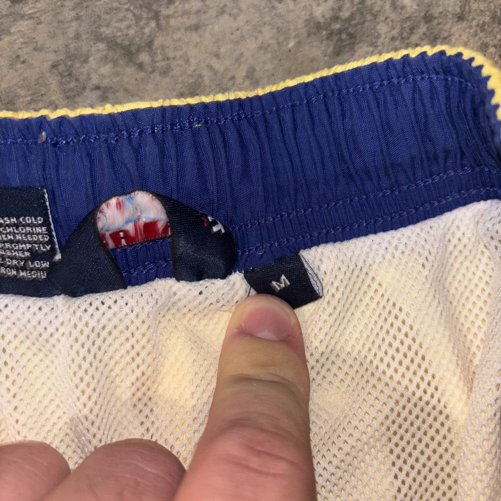 Polo Sport Ralph Lauren Swim Trunks Shorts Men Medium Yellow Elastic Waist Beach